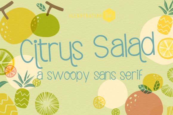 Citrus Salad Font: A Handmade Touch for Crafters
